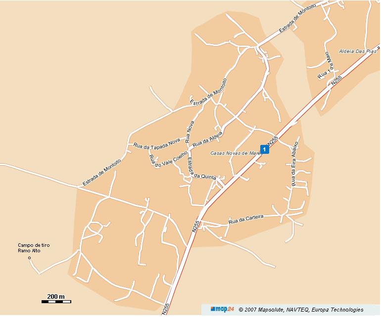 Mapa de Casas Novas de Mares